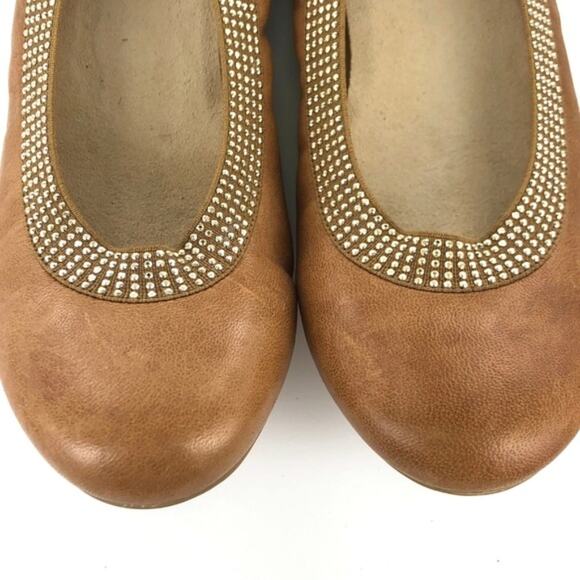 Stuart Weitzman Beebeebaby Studded Ballet Flats 6 - Picture 4 of 6